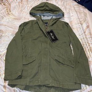 Girl’s green utility jacket